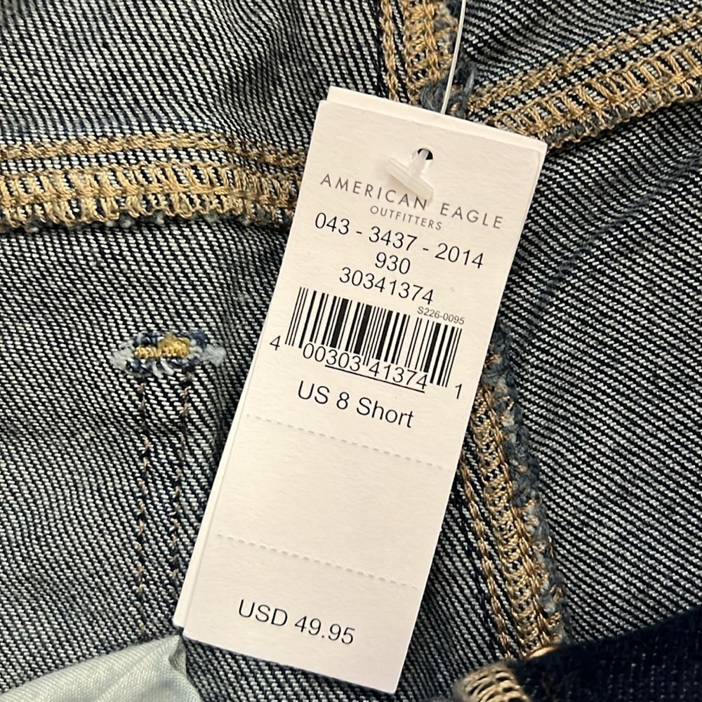 WOMENS AMERICAN EAGLE TOMGIRL VINTAGE JEANS SIZE 8 SHORT NWT - Picture 10 of 12